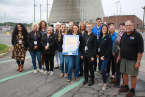 Members of Constellation Energy’s team working on programming for Harborfest meet with Harborfest Executive Director Dan Harrington. Front row, left to right: Emily Tobar Castaneda, Tammy St. Onge, Raylene Richardson, Sara Delbrocco, Tiffany White, Saule Juskelyte, Samantha Planty, Kelly Gatslick, Harrington. Second row, left to right: Melissa Syrell, Jules Fiorita, Lori Tuovila, Cathy Conzone, Dave Boots, Maria Hudson.