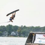 Jet ski driver performs an aerial backflip. Courtesy Ski Extreme Productions.